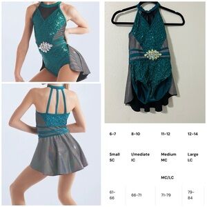 Weissman Like Whoa Dance Costume MC Medium (11-12) 16306 Rhinestone Accents EUC
